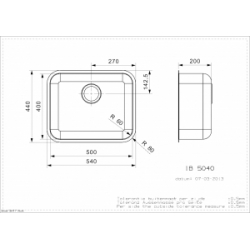Zlewozmywak Reginox IB5040 540x440 mm
